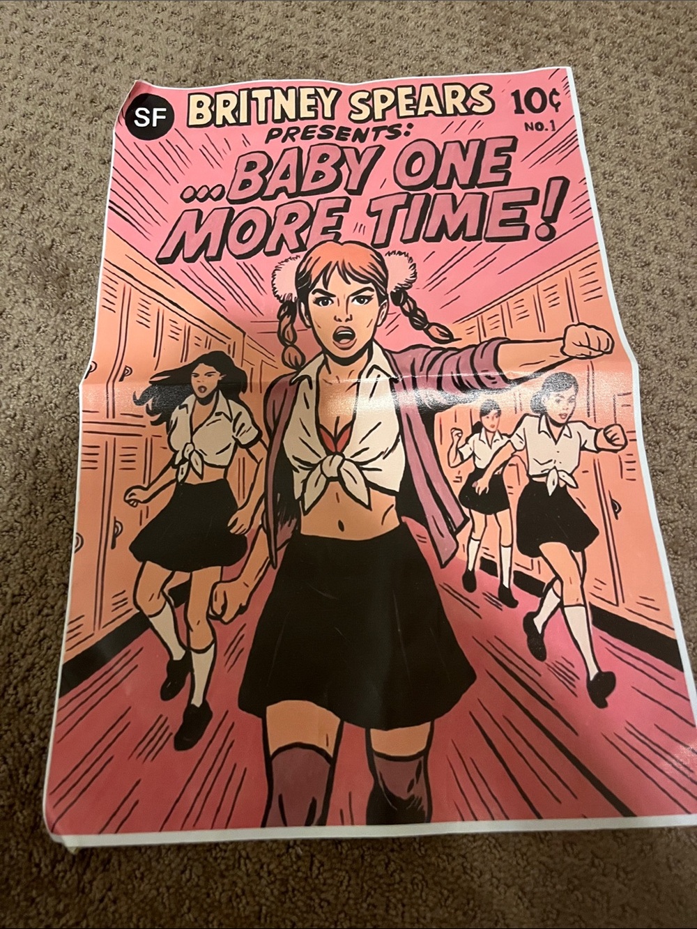 Britney Spears 'Baby One More Time' Pink Pop Art Poster